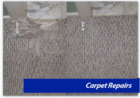 carpet repair before and after picture