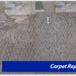 carpet repair before and after picture