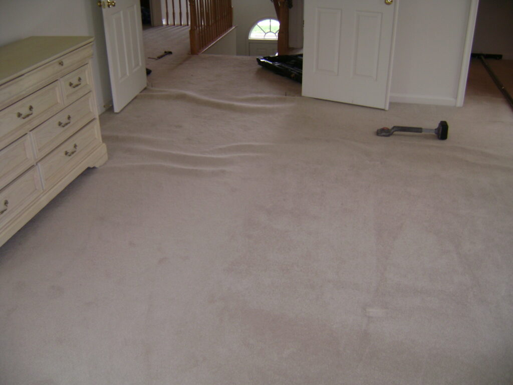before carpet stretching was done
